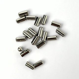 Terminale in Acciaio Lisci da Incollare per Cordoncino 8x4mm (2,5mm Interno) - 20 pz - Minuteria per Bigiotteria e Gioielli fai da te