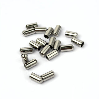 Terminale in Acciaio Lisci da Incollare per Cordoncino 8x4mm (2,5mm Interno) - 20 pz - Minuteria per Bigiotteria e Gioielli fai da te