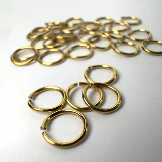 Anellini Aperti in Acciaio Oro 7mm - 30 pz - Minuteria per Bigiotteria e Gioielli fai da te