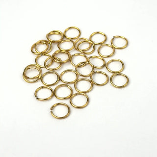 Anellini Aperti in Acciaio Oro 7mm - 30 pz - Minuteria per Bigiotteria e Gioielli fai da te