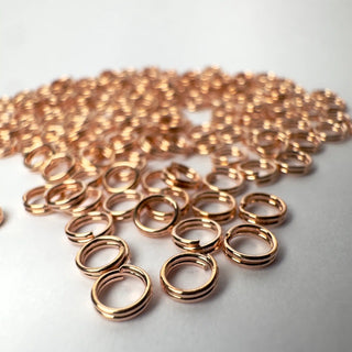 Anellini Brisé in Acciaio Oro Rosa 4mm - 150 pz - Minuteria per Bigiotteria e Gioielli fai da te