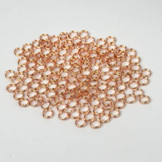 Anellini Brisé in Acciaio Oro Rosa 4mm - 150 pz - Minuteria per Bigiotteria e Gioielli fai da te