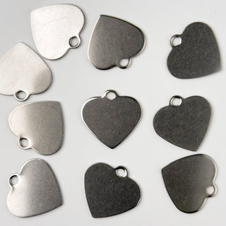 Charm in Acciaio Cuore 17mm - 10 pz