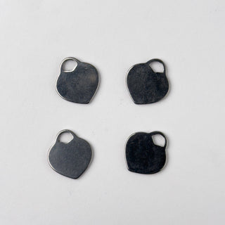 Charm in Acciaio Cuore 15mm - 4 pz
