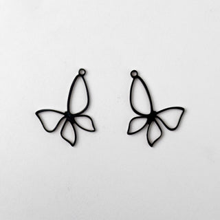 Charm in Acciaio Farfalla 23mm - 2 pz