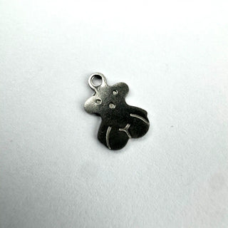 Charm in Acciaio Orsacchiotto 12mm - 24 pz - Minuteria per Bigiotteria e Gioielli fai da te