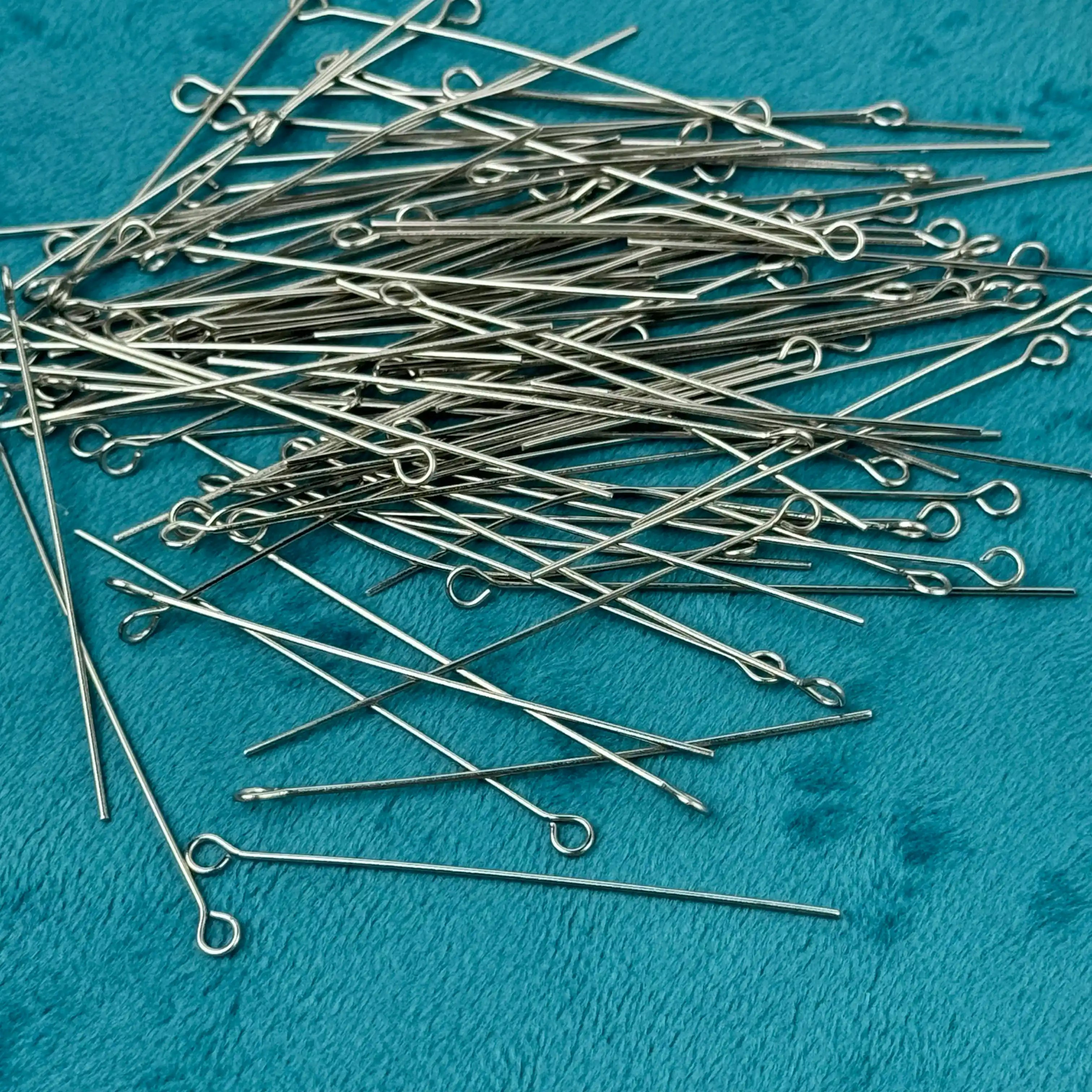 Spille Per Occhi In Ottone - Spilla Per Occhi In Oro Lucido - Spille Per Occhi Per Perle Solide - Ottone Placcato Oro Reale 18 Carati - Forniture Per Gioielli - 50,02x0,7 Mm - RGP3319-50 - Italia - Foto 12