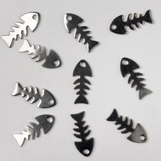 Charm in Acciaio Pesce 18mm - 10 pz