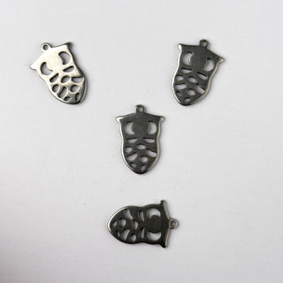 Charm in Acciaio Gufo 16mm - 4 pz