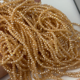 Cristalli Rondella Rosa Pesca Opal Boreale 3x2mm - Filo da 40 cm | Sarobidy