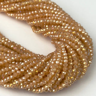 Cristalli Rondella Rosa Pesca Opal Boreale 3x2mm - Filo da 40 cm | Sarobidy