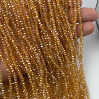 Cristalli Rondella Ambra Trasparente Boreale 3x2mm - Filo da 40 cm | Sarobidy