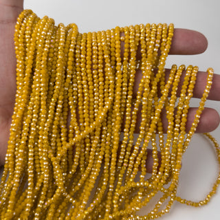 Cristalli Rondella Giallo Dalia Aurora Boreale 3mm - Filo da 40 cm | Sarobidy