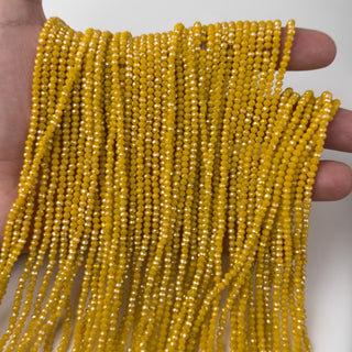 Cristalli Rondella Giallo Aurora Boreale 3mm - Filo da 40 cm | Sarobidy