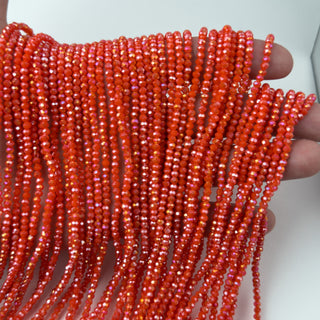 Cristalli Rondella Corallo Aurora Boreale 3mm - Filo da 40 cm | Sarobidy