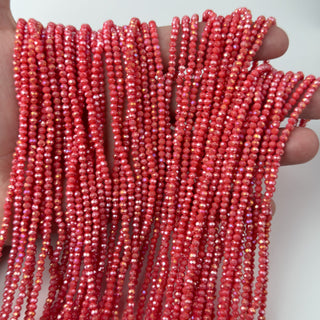 Cristalli Rondella Salmone Aurora Boreale 3mm - Filo da 40 cm | Sarobidy