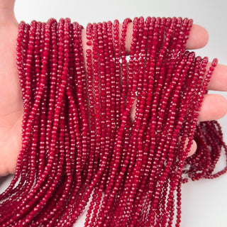 Cristalli Rondella Bordeaux 3mm - Filo da 40 cm | Sarobidy