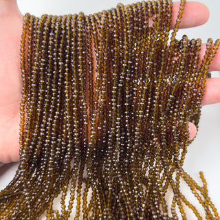 Cristalli Rondella Marrone Trasparente 3mm - Filo da 40 cm | Sarobidy