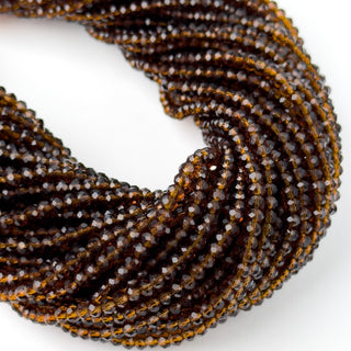 Cristalli Rondella Marrone Trasparente 3mm - Filo da 40 cm | Sarobidy