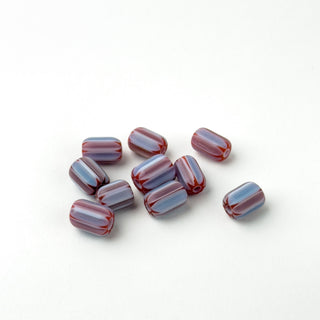 Perline Chevron Viola, Azzurro e Rosso 8mm - 10 pz
