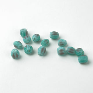 Perline Chevron Verde e Lilla 6mm - 15 pz