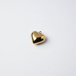 Ciondolo in Acciaio Placcato Oro 14k - Cuore 14x12mm