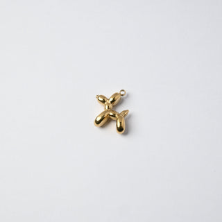 Ciondolo in Acciaio Placcato Oro 14k - Balloon Dog Koons Piccolo 12x10mm