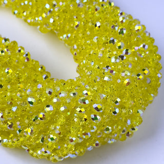Cristalli Rondella Giallo Limone Trasparente Aurora Boreale Doppia 6mm - Filo da 40 cm | Sarobidy