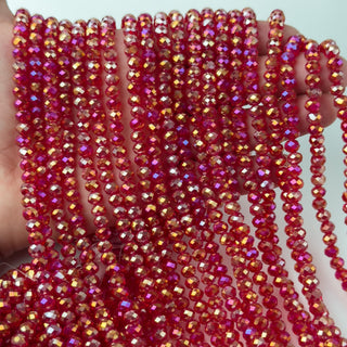 Cristalli Rondella Viola e Oro 6mm - Filo da 40 cm | Sarobidy