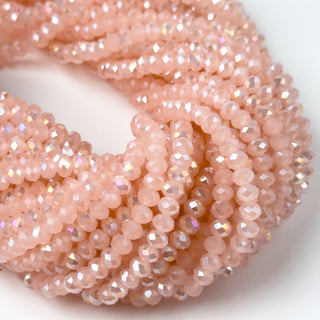 Cristalli Rondella Rosa Opal Aurora Boreale 6mm - Filo da 40 cm | Sarobidy