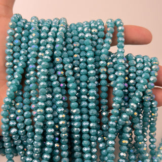Cristalli Rondella Turchese Aurora Boreale 6mm - Filo da 40 cm | Sarobidy