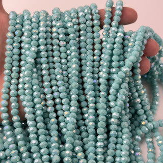 Cristalli Rondella Tiffany Aurora Boreale 6mm - Filo da 40 cm | Sarobidy