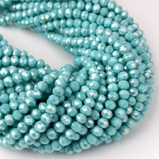 Cristalli Rondella Tiffany Aurora Boreale 6mm - Filo da 40 cm | Sarobidy