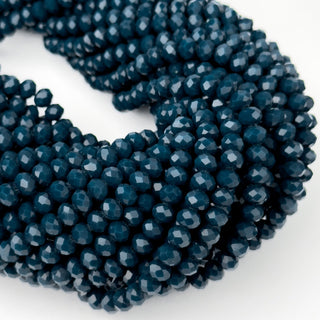 Cristalli Rondella Verde Petrolio 6mm - Filo da 40 cm | Sarobidy