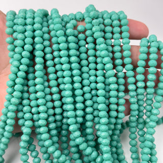 Cristalli Rondella Verde Acqua 6mm - Filo da 40 cm | Sarobidy