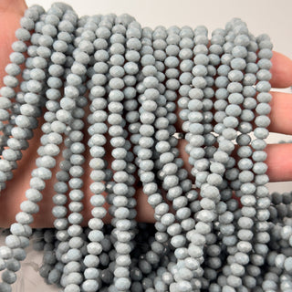 Cristalli Rondella Grigio 6mm - Filo da 40 cm | Sarobidy