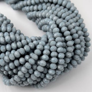 Cristalli Rondella Grigio 6mm - Filo da 40 cm | Sarobidy