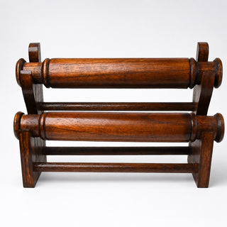 Espositore per Bracciali in Legno Marrone a Due Livelli 28 cm