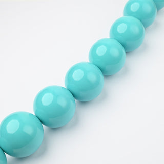 Perle in Resina Tonde 30mm Verde Acqua - Filo da 25 cm | Sarobidy