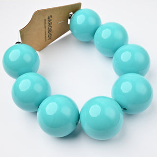 Perle in Resina Tonde 30mm Verde Acqua - Filo da 25 cm | Sarobidy