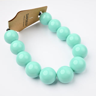 Perle in Resina Tonde 20mm Verde Menta - Filo da 25 cm | Sarobidy