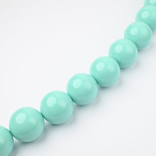 Perle in Resina Tonde 25mm Verde Menta - Filo da 25 cm | Sarobidy