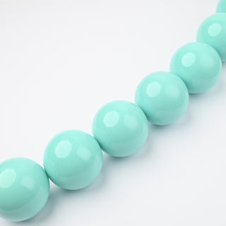 Perle in Resina Tonde 30mm Verde Menta - Filo da 25 cm | Sarobidy