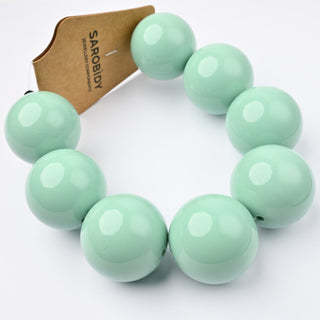 Perle in Resina Tonde 30mm Tiffany - Filo da 25 cm | Sarobidy