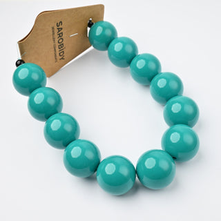 Perle in Resina Tonde 20mm Turchese - Filo da 25 cm | Sarobidy