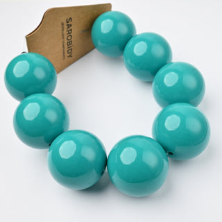 Perle in Resina Tonde 30mm Turchese - Filo da 25 cm | Sarobidy