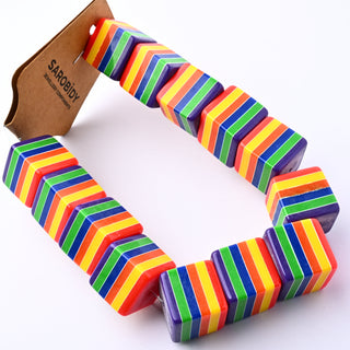 Perle in Resina Quadrato Multicolor 18x18mm