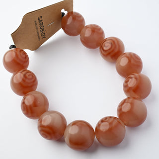 Perle in Resina Tondo Marrone Rossiccio 21mm