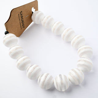 Perle in Resina Tondo Bianco e Trasparente 20mm