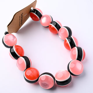 Perle in Resina Tondo Rosa e Rosso 20mm